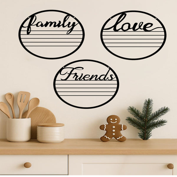 3-Piece Inspirational Round Wall Art Set