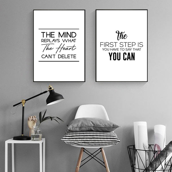 Poster Quote Canvas Painting Phrases Motivational Wall-Art Home-Decor Pictures Minimalist