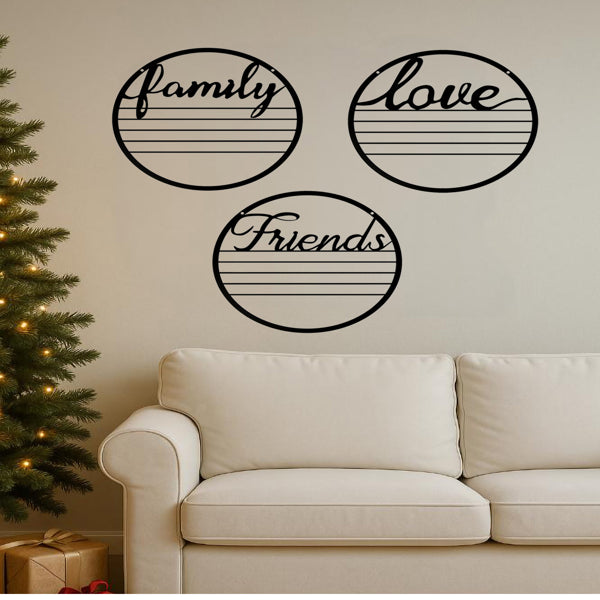 3-Piece Inspirational Round Wall Art Set