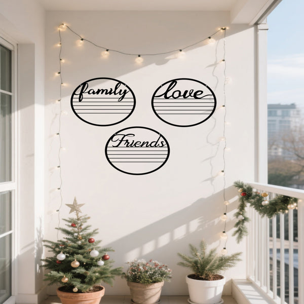 3-Piece Inspirational Round Wall Art Set